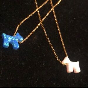Blue Opal or White Opal Dog Necklace,NWT